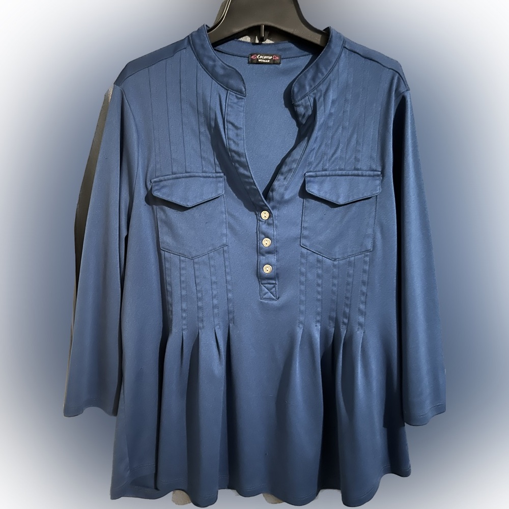 Long Sleeve Blue Shirt